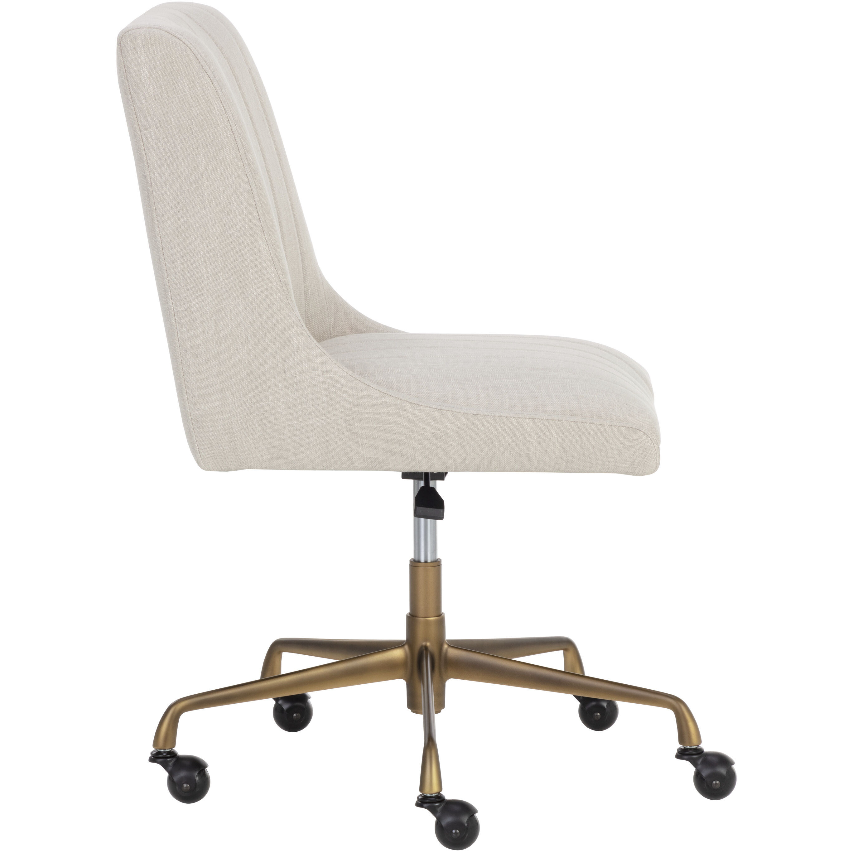 Halden Beige Linen Office Chair